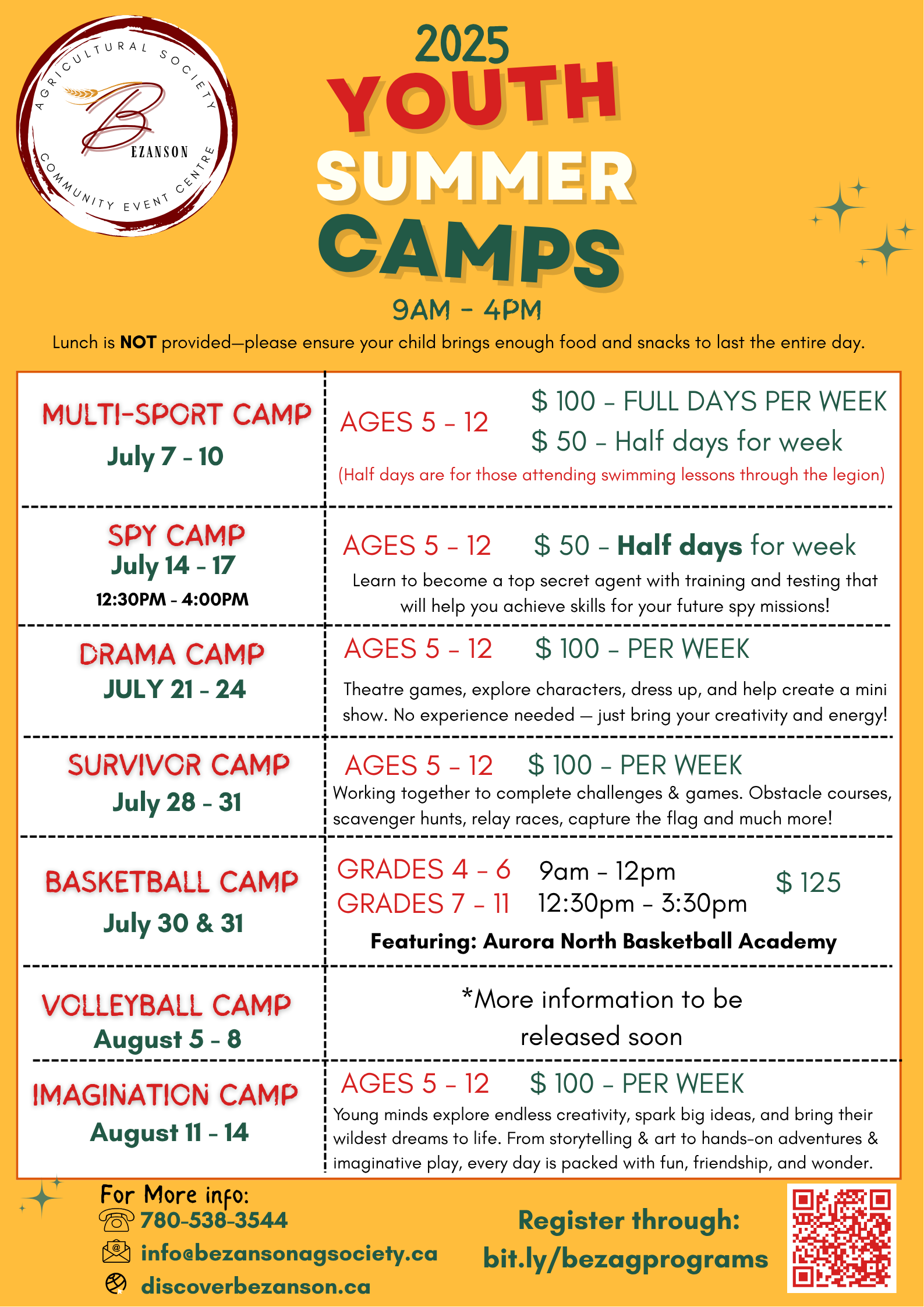 Summer Camps – Updated